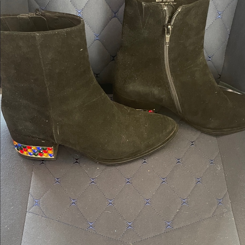 Jeffrey Campbell Oasis Black Suede Boots 7